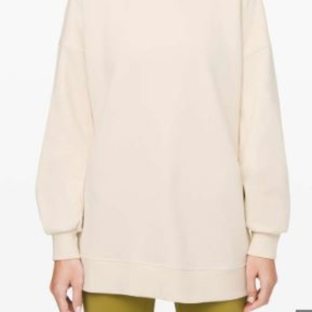 LULULEMON - PERFECTLY OVERSIZED CREW - NATURAL IVORY NWT - Picture 2 of 6